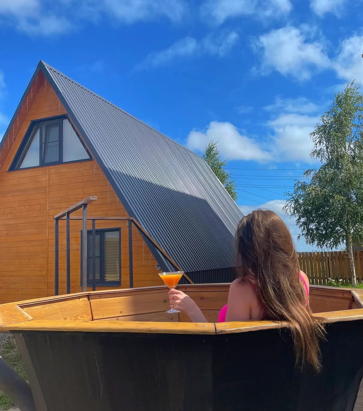 A-frame — чан на дровах